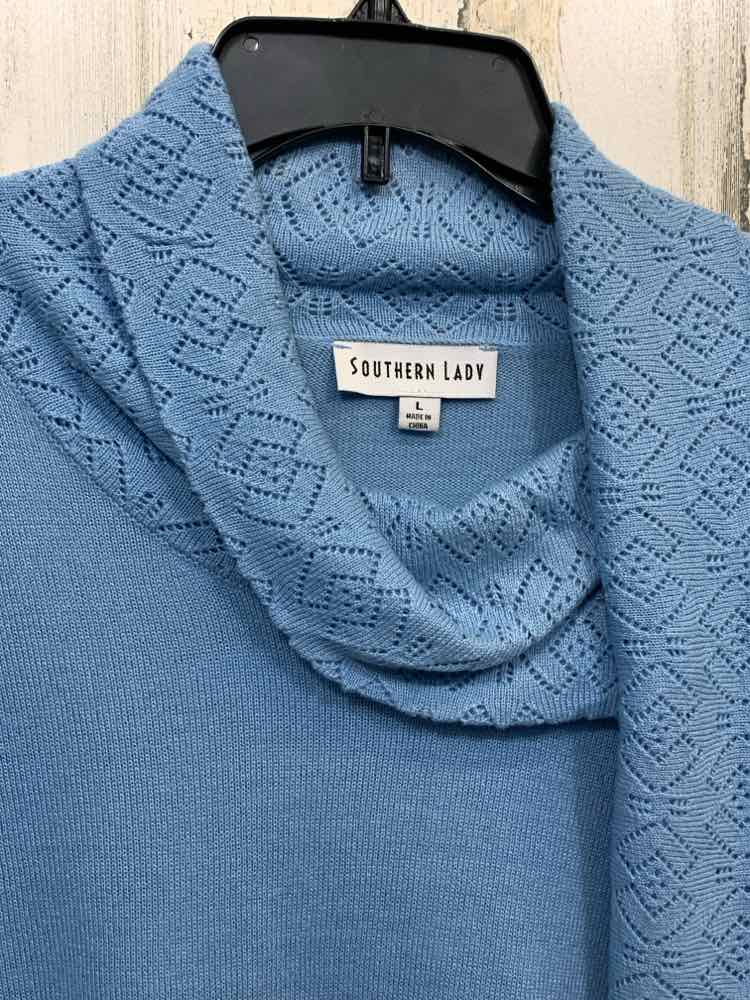 NWOT SOUTHERN LADY Size L Tops Blue KNIT LONGSLEEVE SWEATER