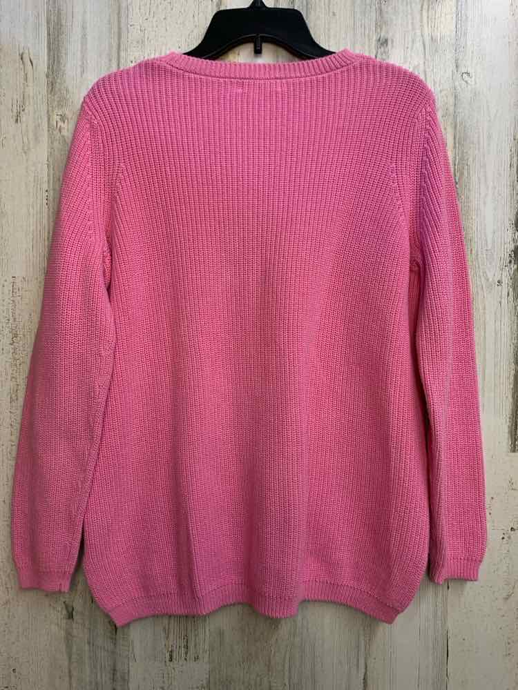 PRE-OWNED 525 AMERICA Tops Size M BUBBLEGUM PINK LONG SLEEVES TOP/SWEATER