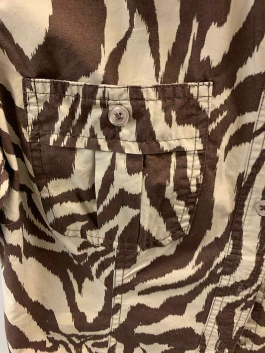 MICHAEL KORS Tops Size 4 Brown ZEBRA TOP