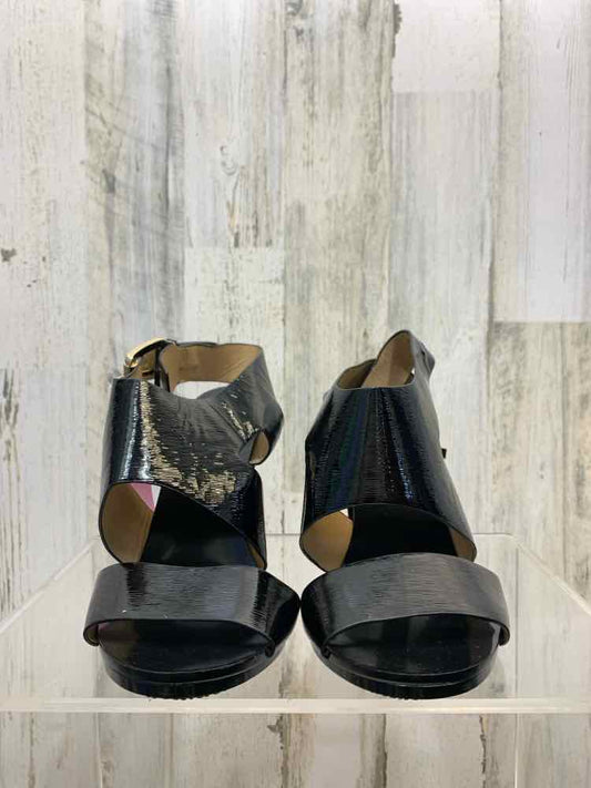 PRE-OWNED MICHAEL KORS SHOES Shoe Size 8.5 Black PATENT LEATHER High Heel/BLACK