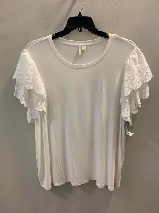 CATO PLUS SIZES Size 18/20 White SHORT SLEEVES TOP