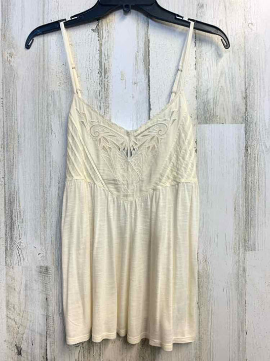 PRE-OWNED AMERICAN EAGLE Tops Size S Cream SPAGHETTI STRAP TOP