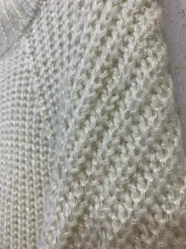 NWT ON 34TH Size L Tops CREAM CABLE KNIT LONG SLEEVE/ MOCK NECK SWEATER