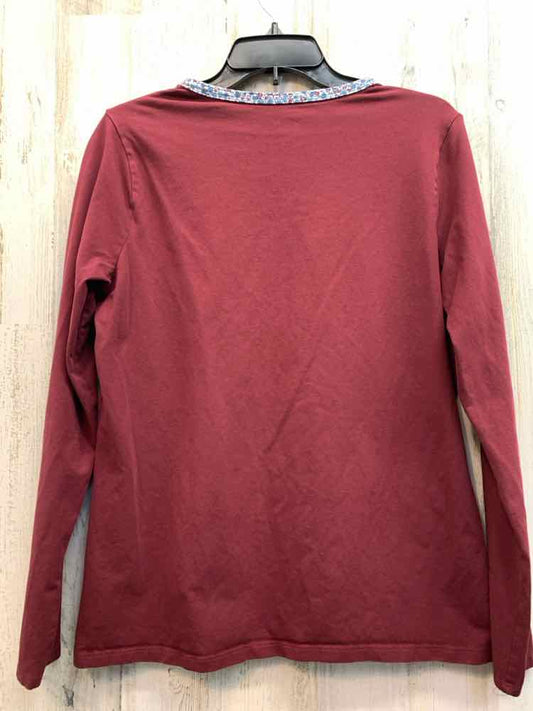 LANDS END Tops Size M WINE LONG SLEEVES TOP