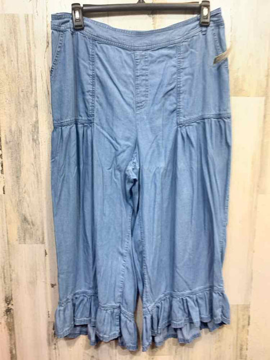 PRE-OWNED Size 18/20 CATO BOTTOMS LIGHT BLUE Denim TIER RELAXED FIT Pants/LIGHT