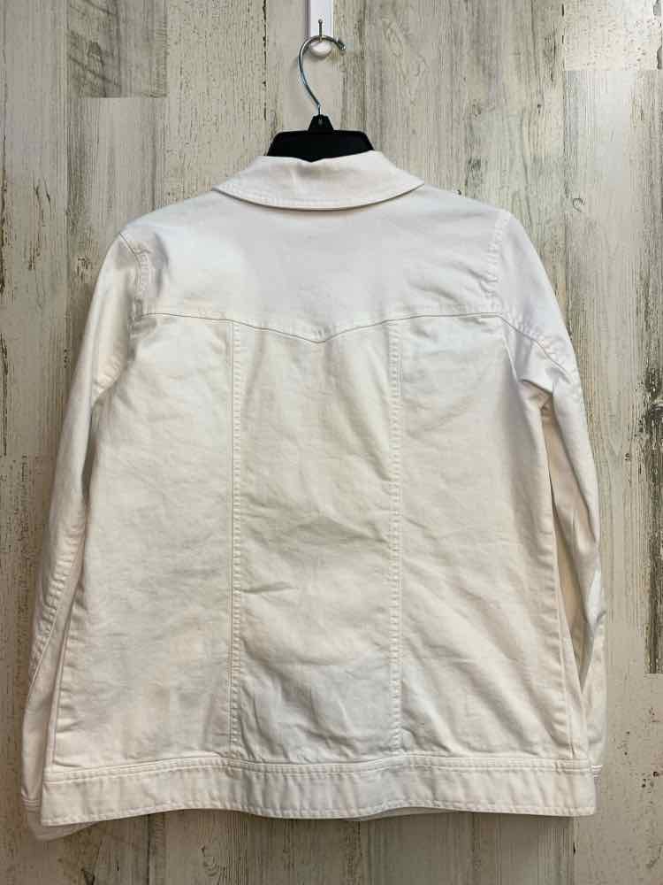 PRE-OWNED D&CO Tops Size XS White LONG SLEEVES TOP/JEAN JACKET