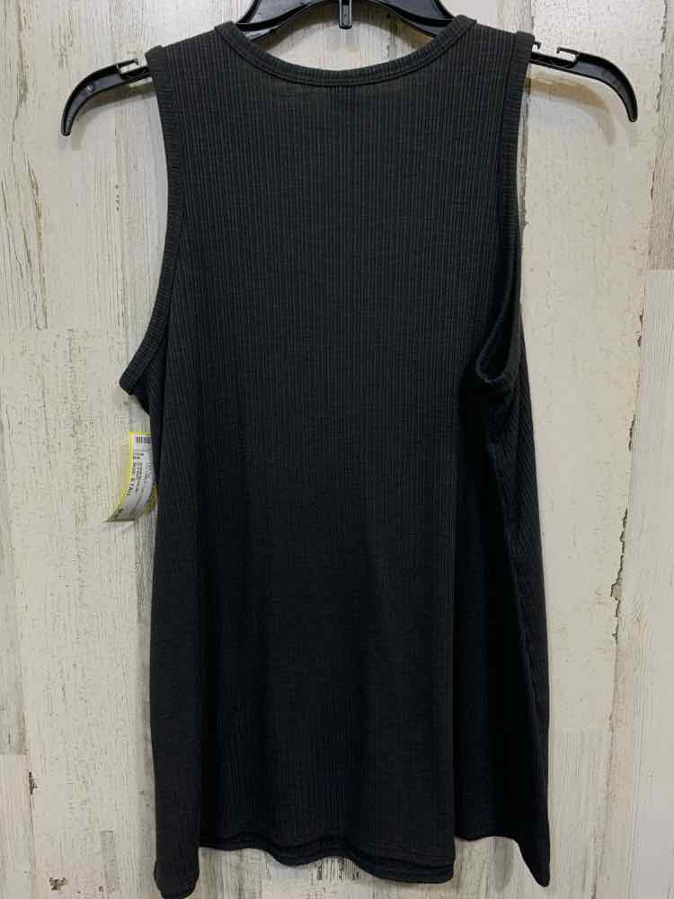 PRE-OWNED OLD NAVY Tops Size S TALL CHARCOAL RIBBED/ SCOOP NECKLINE Tank Top