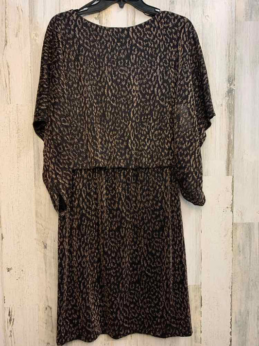 PRE-OWNED JESSICA HOWARD Dresses and Skirts Size 12 BLK/GOLD CHEETAH PRINT Dress