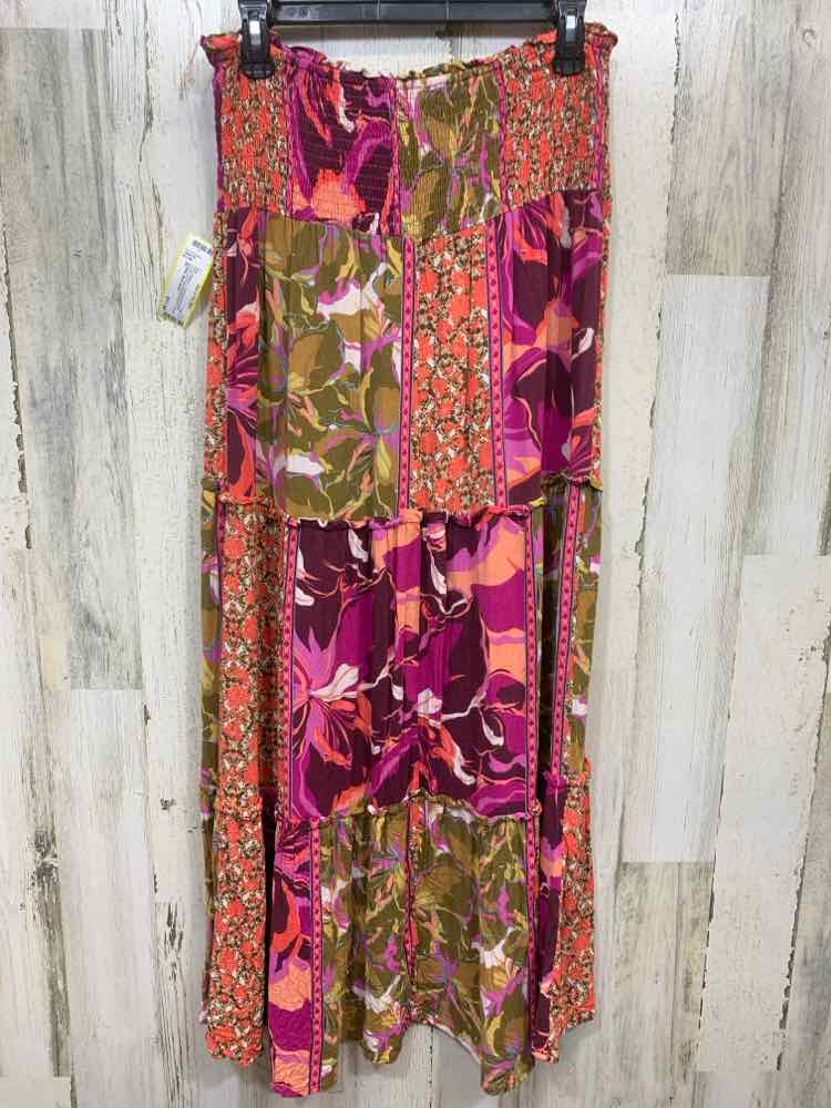 PRE-OWNED SO L Dresses and Skirts PURPLE/OLIVE/ORANGE/WHITE Floral MAXI Maxi/FLO