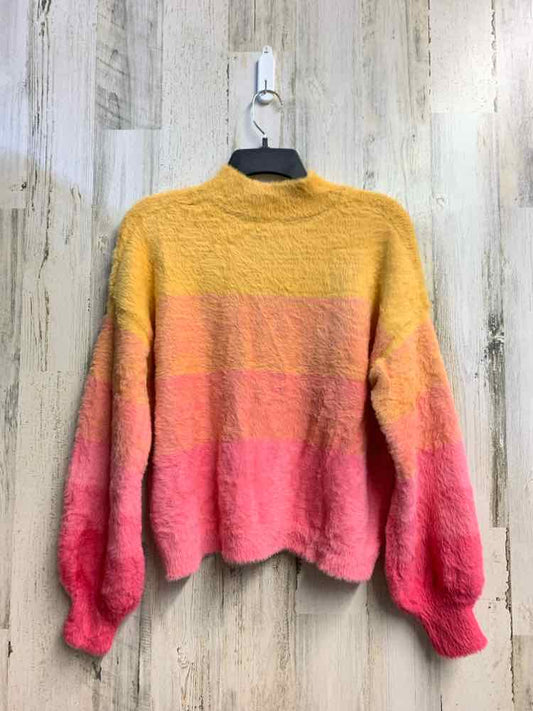 NWT WILD FABLE Tops Size L YEL/PINK OMBRE SWEATER Sweater