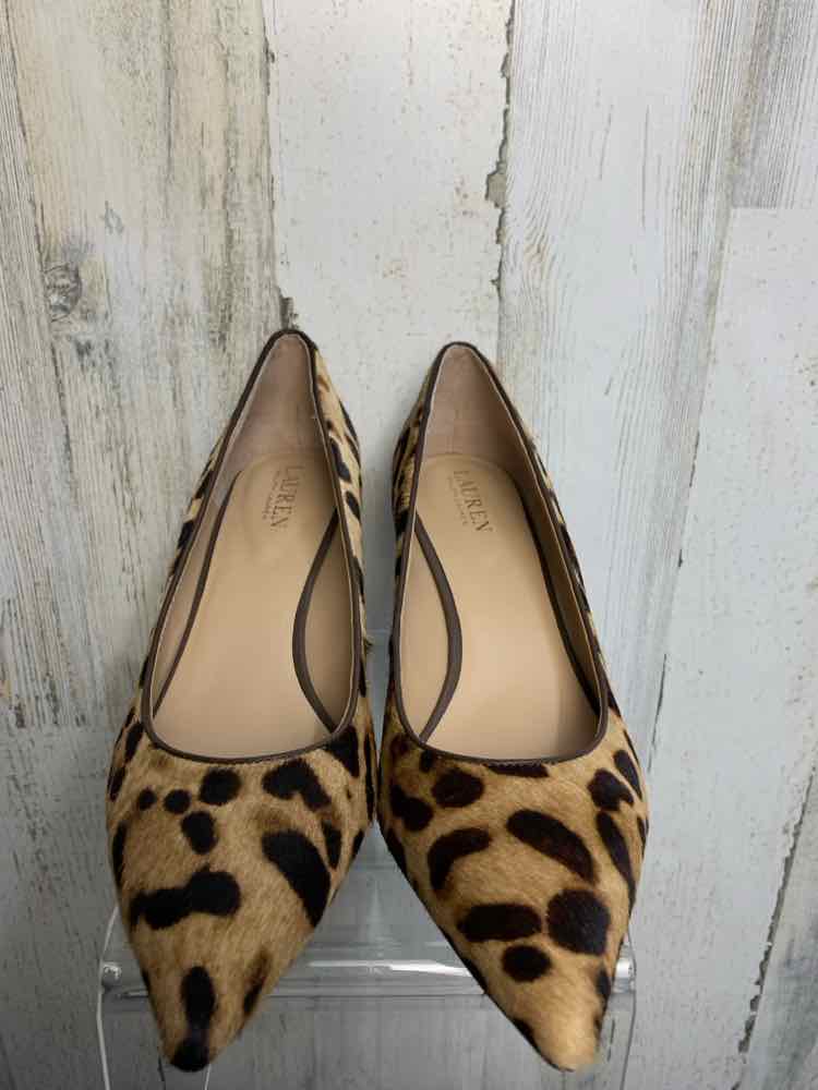 NWT Ralph Lauren SHOES 9 TAN/BRN CHEETAH PRINT Shoes/POINTED HEELS