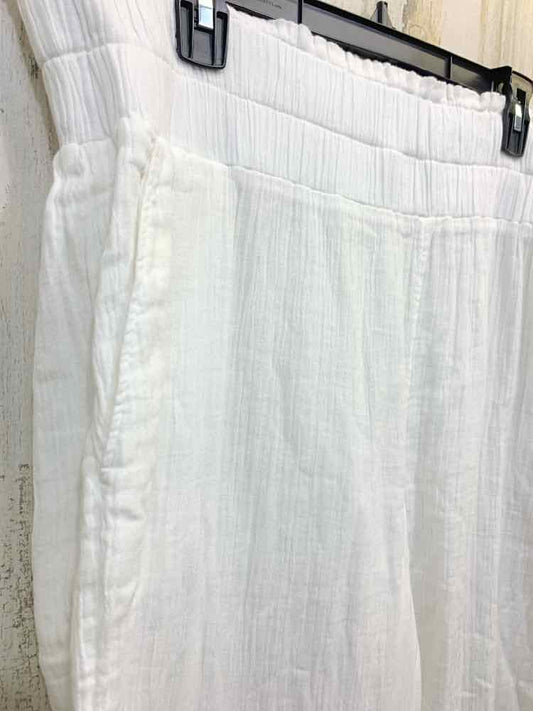 NWT Size XL ON THE 34TH BOTTOMS White Solid WIDE LEG Pants