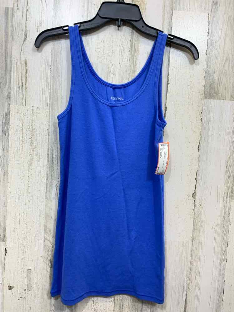 PRE-OWNED MERONA Tops Size L Blue Solid Tank Top