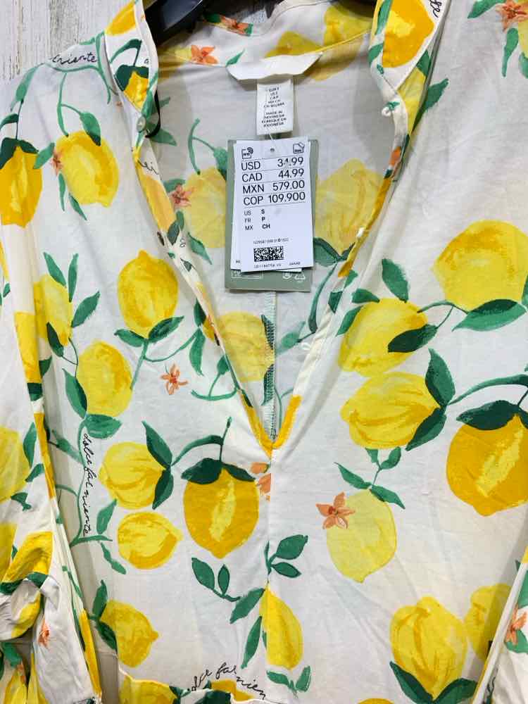 NWT H&M Size S LEMONS Dress