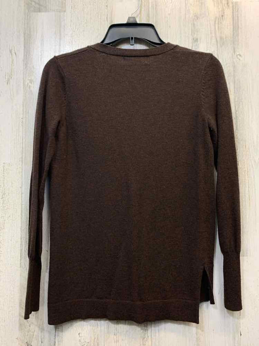 PRE-OWNED MOSSIMO Tops Size XS Brown Solid SWEATER Sweater/LONG SLEEVE BROWN SIN