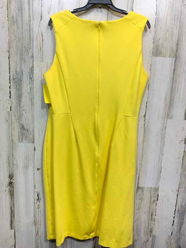 PRE-OWNED LANDS END Dresses and Skirts Size 16T Yellow Solid SHEATH Dress