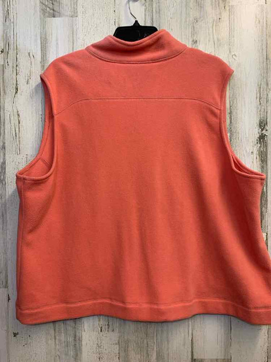 LINKS PLUS SIZES Size 3X Peach Fleece VEST Vest