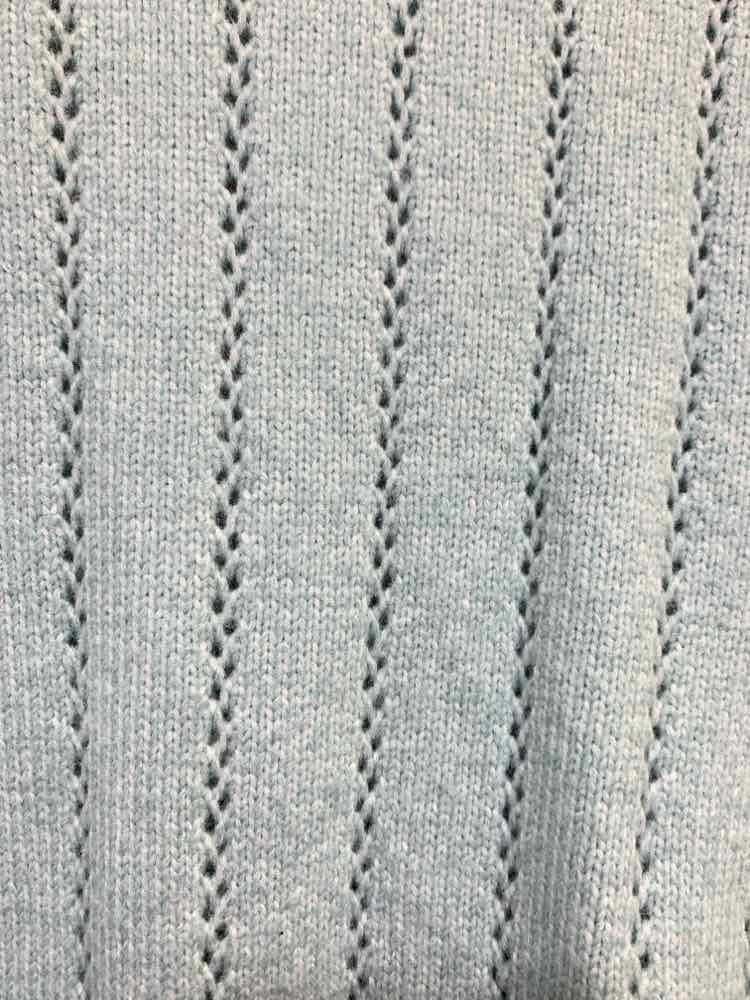 NWT ON 34TH  XXS AQUA Knit OPEN STITCH EYELET LONG SLEEVES BUTTON UP CARDIGAN
