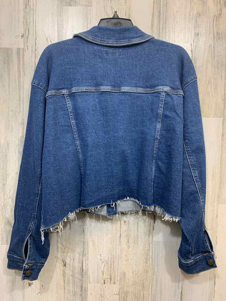 AVA VIV JACKETS / COATS Size 1X BLU JEAN BUTTON UP LONGSLEEVE Jacket (Outdoor)