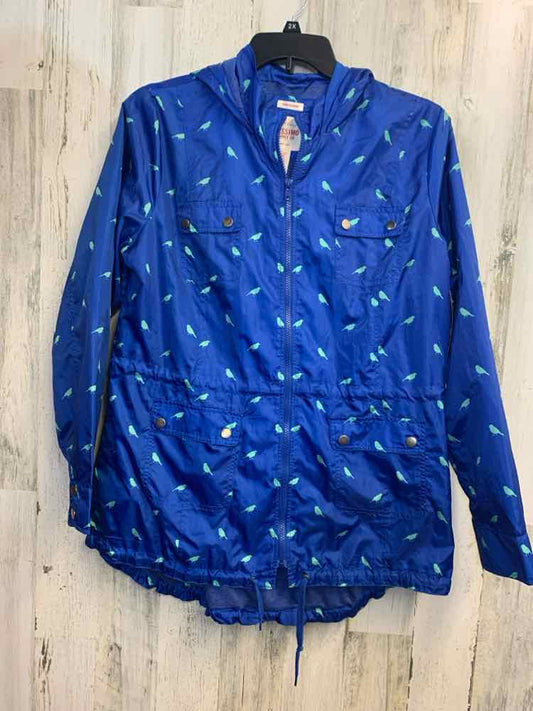 PRE-OWNED MOSSIMO JACKETS / COATS Size 2X BLU/AQUA BIRDS JACKET Jacket/BLUE/AQUA