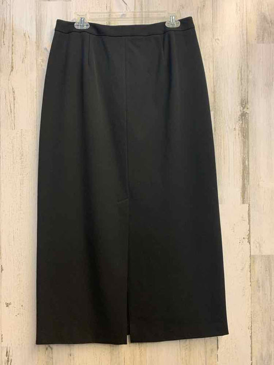 PRE-OWNED TALBOTS Dresses and Skirts Size 12 Black Solid HIP PLEAT Skirt/HIP PLE