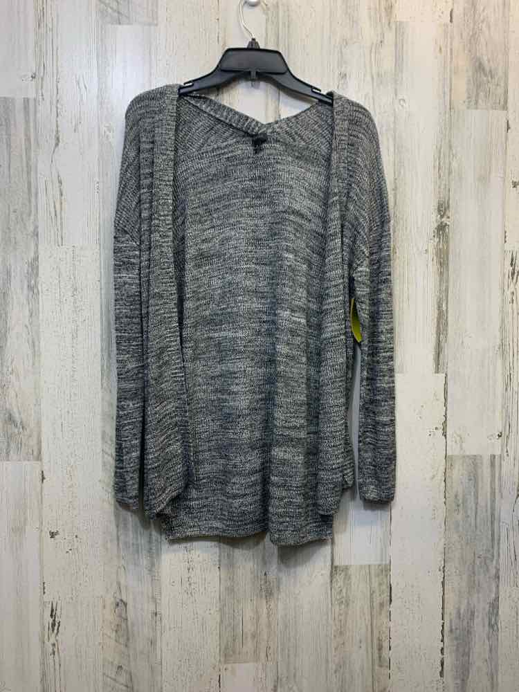 PRE-OWNED TALBOTS Tops Size M BLACK/GRAY CARDIGAN Cardigan/OPEN FRONT LONG SLEEV