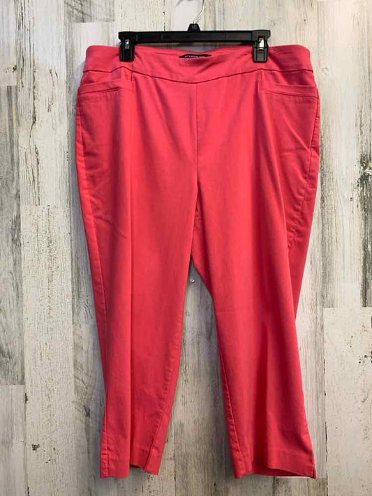 Size 16W ZAC&RACHEL BOTTOMS SALMON CAPRI Pants