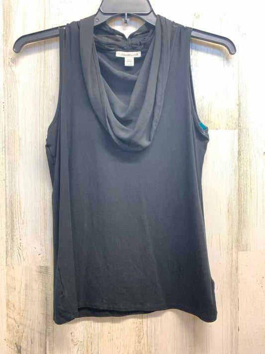 PRE-OWNED COLDWATER CREEK Tops Size S Black Solid SLEEVELESS TOP/BLACK SLEEVELES