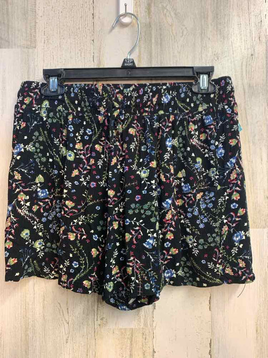 Size M C WONDER BOTTOMS BLK/WINE/GRN/BLU Floral SHORT Shorts