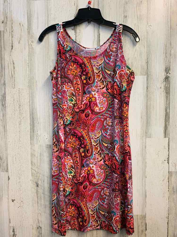 KIM ROGERS Dresses and Skirts Size PS HT PINK/ORG/AQUA/YELL Paisley Dress