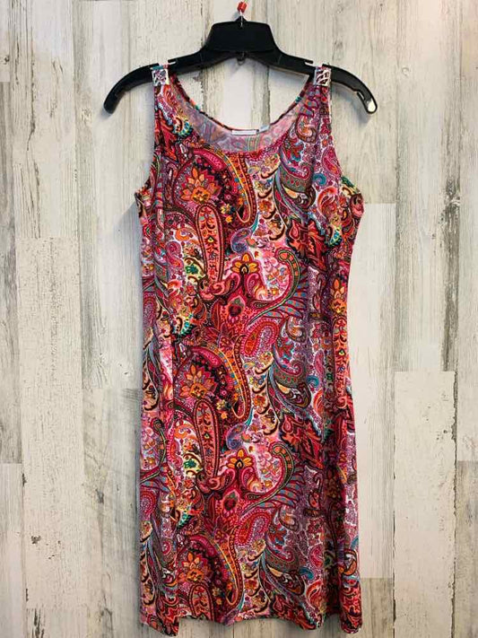 KIM ROGERS Dresses and Skirts Size PS HT PINK/ORG/AQUA/YELL Paisley Dress