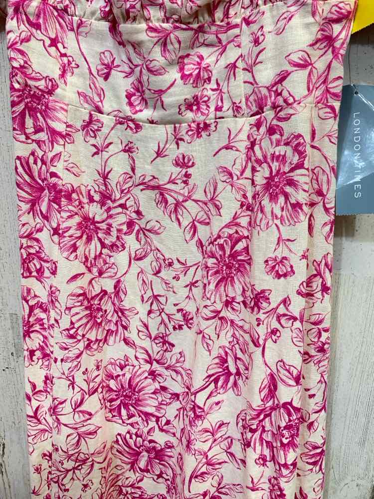 NWT LONDON TIMES Dresses and Skirts Size 8 WHITE/FUSH Floral MAXI Dress