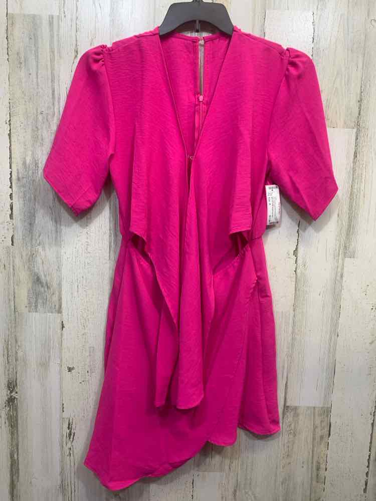 PRE-OWNED Dresses and Skirts Size M HOT PINK Solid MIDI Dress