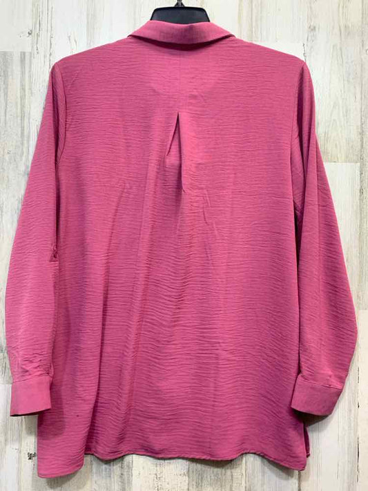 NWT HILARY RADLEY Tops Size XL DARK PINK LONGSLEEVE TOP/ BUTTON DOWN LONG SLEEVE