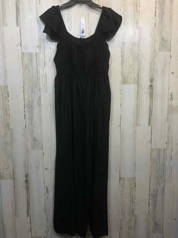 NWT Size 1X AND NOW THIS PLUS SIZES Black SWISS DOT SLEEVELESS/RUFFLE STR JUMPER