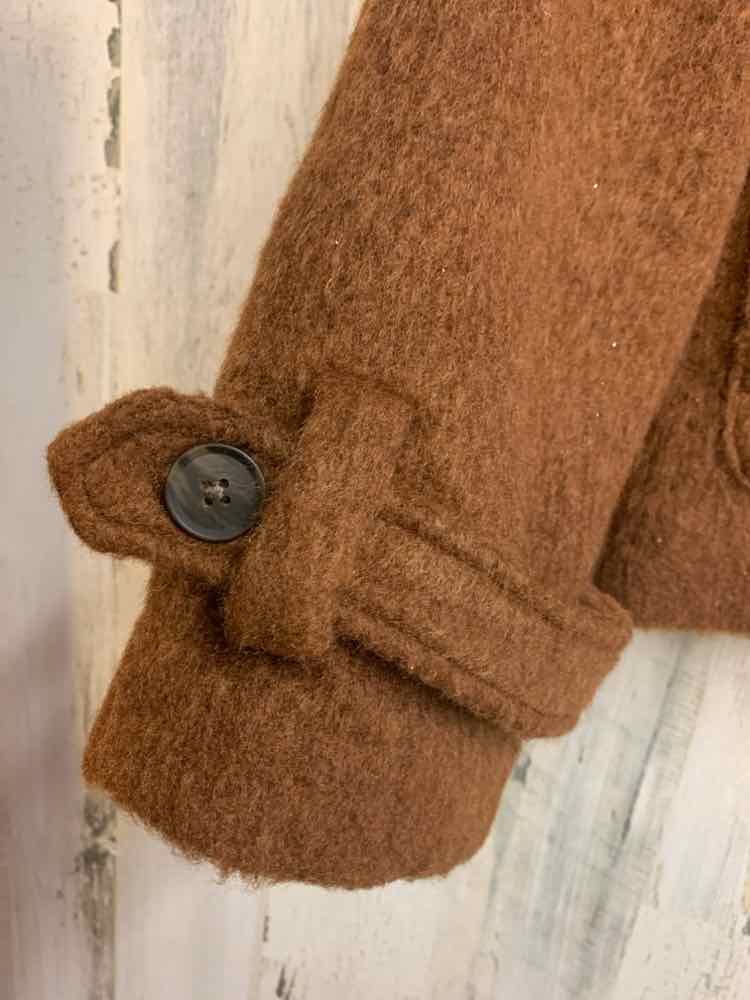 NWT A NEW DAY JACKETS / COATS Size S Tan Fur FURRY PLAIN LONG SLEEVES Jacket