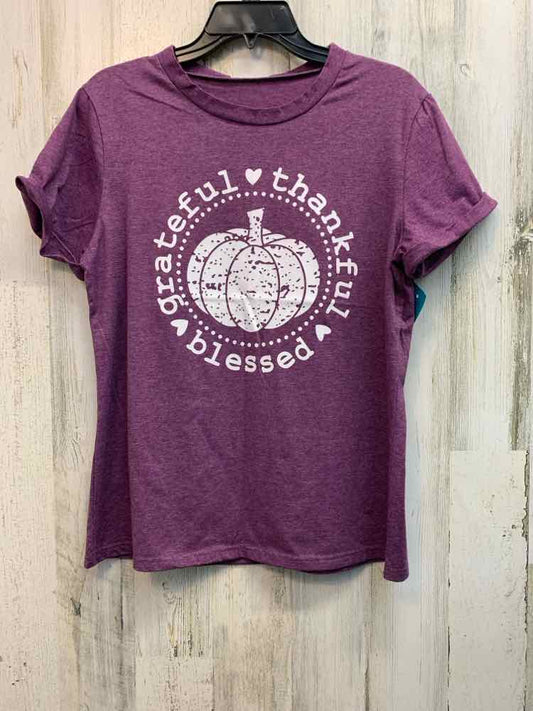 Tops Size XL PURPLE/WHT T-SHIRT T-shirt