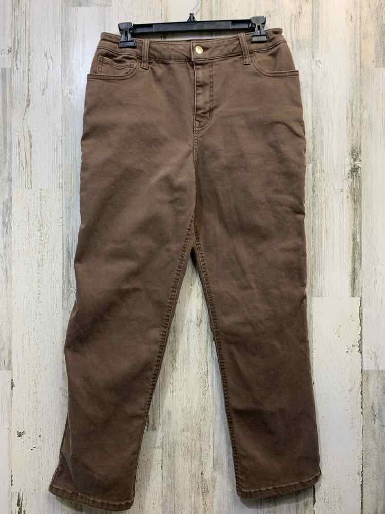 Size 6 M JEANS BOTTOMS Brown STRAIGHT Jeans