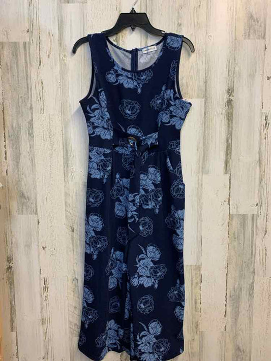 Size S CHANCES R BOTTOMS NAVY/BLUE Floral JUMPER Jumper