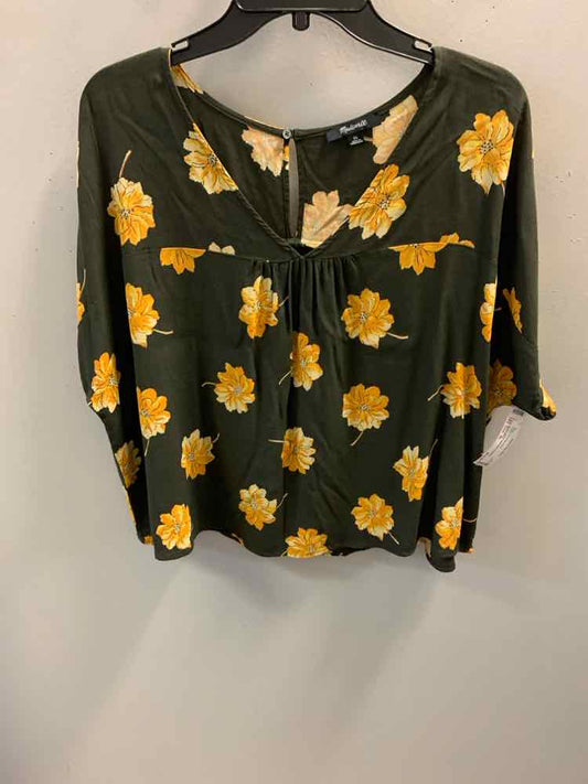 MADEWELL Tops Size XL YEL/GRN Floral TOP