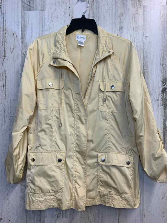 PRE-OWNED CHICOS Tops Size L PASTEL YELLOW LONG SLEEVES TOP