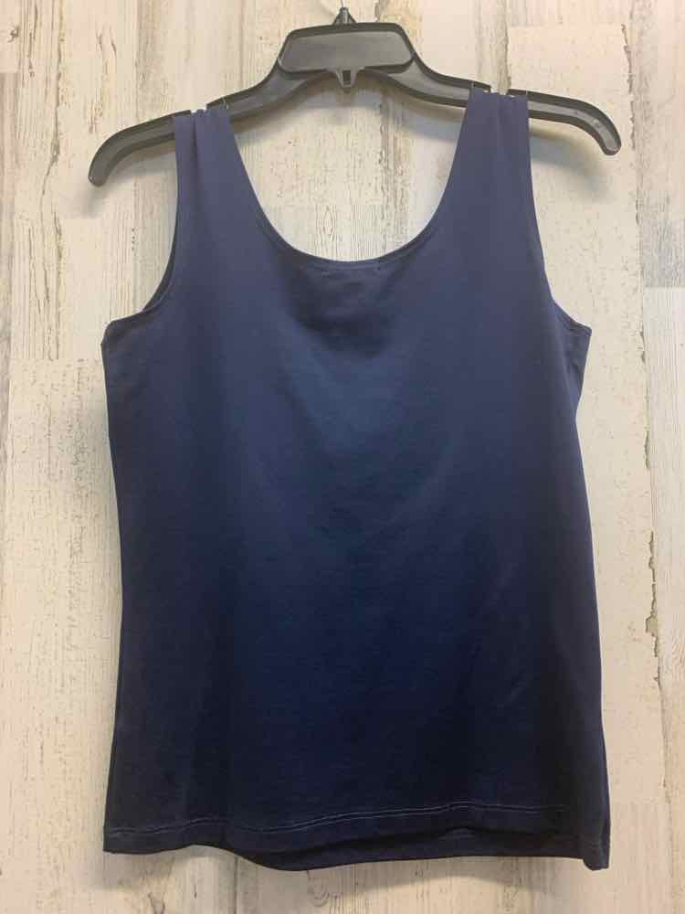PRE-OWNED ANUE LIGNE Tops Size L Navy Solid TANK TOP Tank Top/NAVY TANK TOP