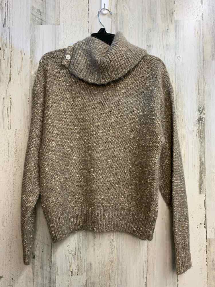 POINT OF VIEW Tops Size 38 Tan MARLED SWEATER Sweater