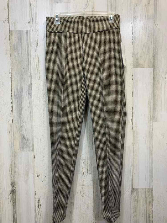 NWT Size 6 NEW DIRECTIONS BOTTOMS GOLD/BLACK Houndstooth TAPERED Pants
