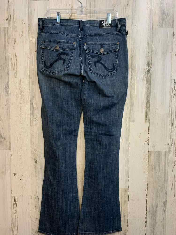 NWT Size 14 ROCK & REPUPLIC BOTTOMS Blue Denim FLARE LEG Jeans