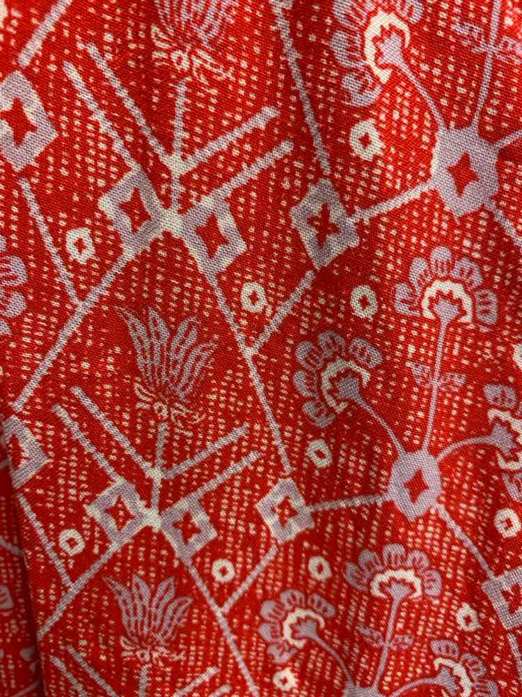 DESTINATION 365 Dresses and Skirts Size LP RED/WHT FLOWERS FLUTTER Dress