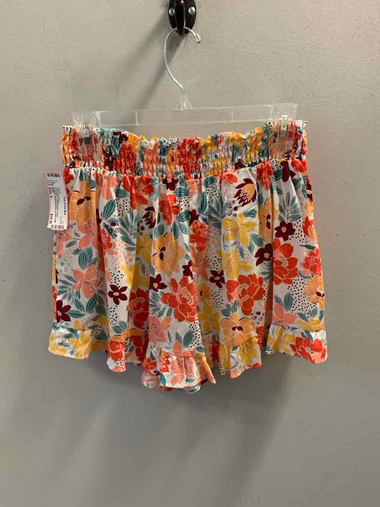 Size S BCBG CRL/ORG/YLW/GRN/WHT Floral Shorts