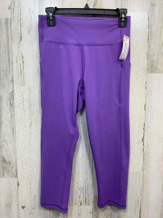 PRE-OWNED TEK GEAR BOTTOMS M Purple Solid CAPRI Activewear Bottom/PURPLE CAPRI A