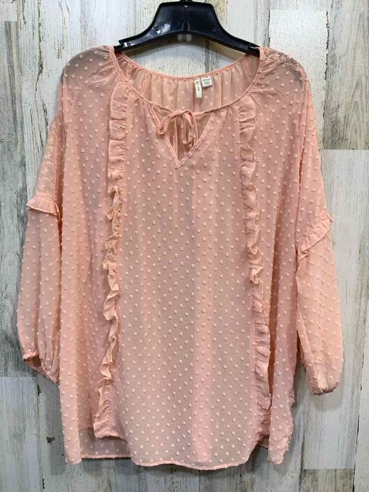 EST 1946 Tops Size 14/16 Peach 3/4 SLEEVE Shirt