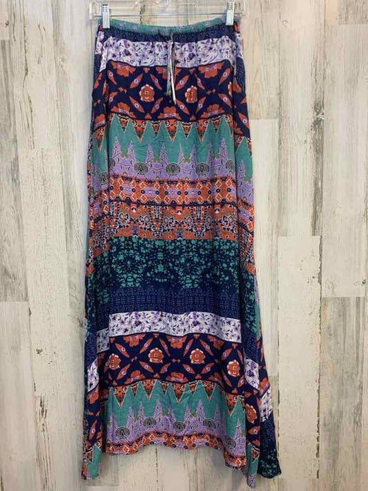 COTTON CANDY Dresses and Skirts Size S NAVY/AQUA/LAV/CORAL ETHNIC LONG Skirt